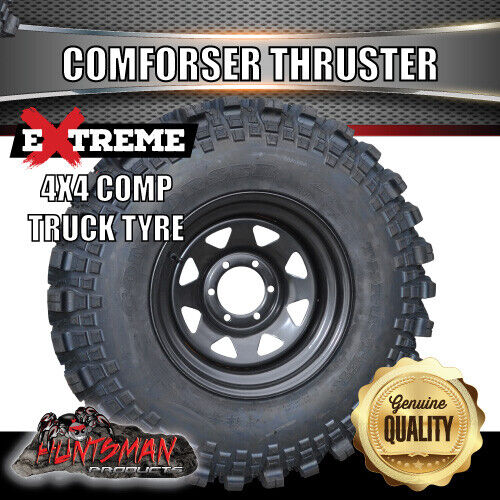 33x10.5R16 LT Comforser Thruster Competition Tyre on 16" Black Steel Wheel Rim - Image 3