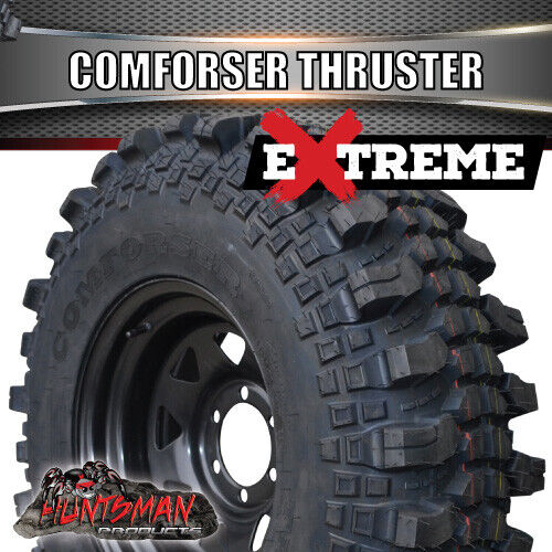 33x10.5R16 LT Comforser Thruster Competition Tyre on 16" Black Steel Wheel Rim - Image 4
