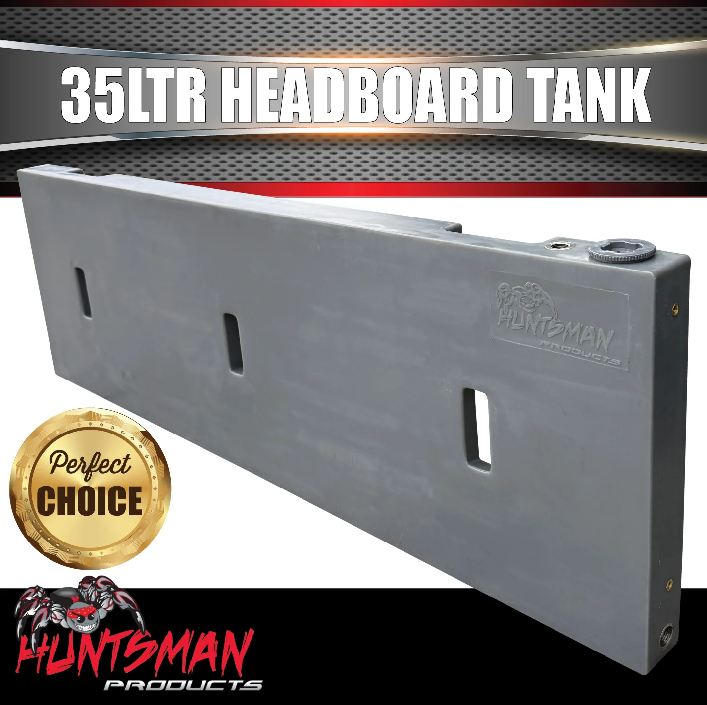 35 Litre Headboard Water Tank, Food Grade LDPE Plastic 4wd Ute 4x4 Tank - Image 2