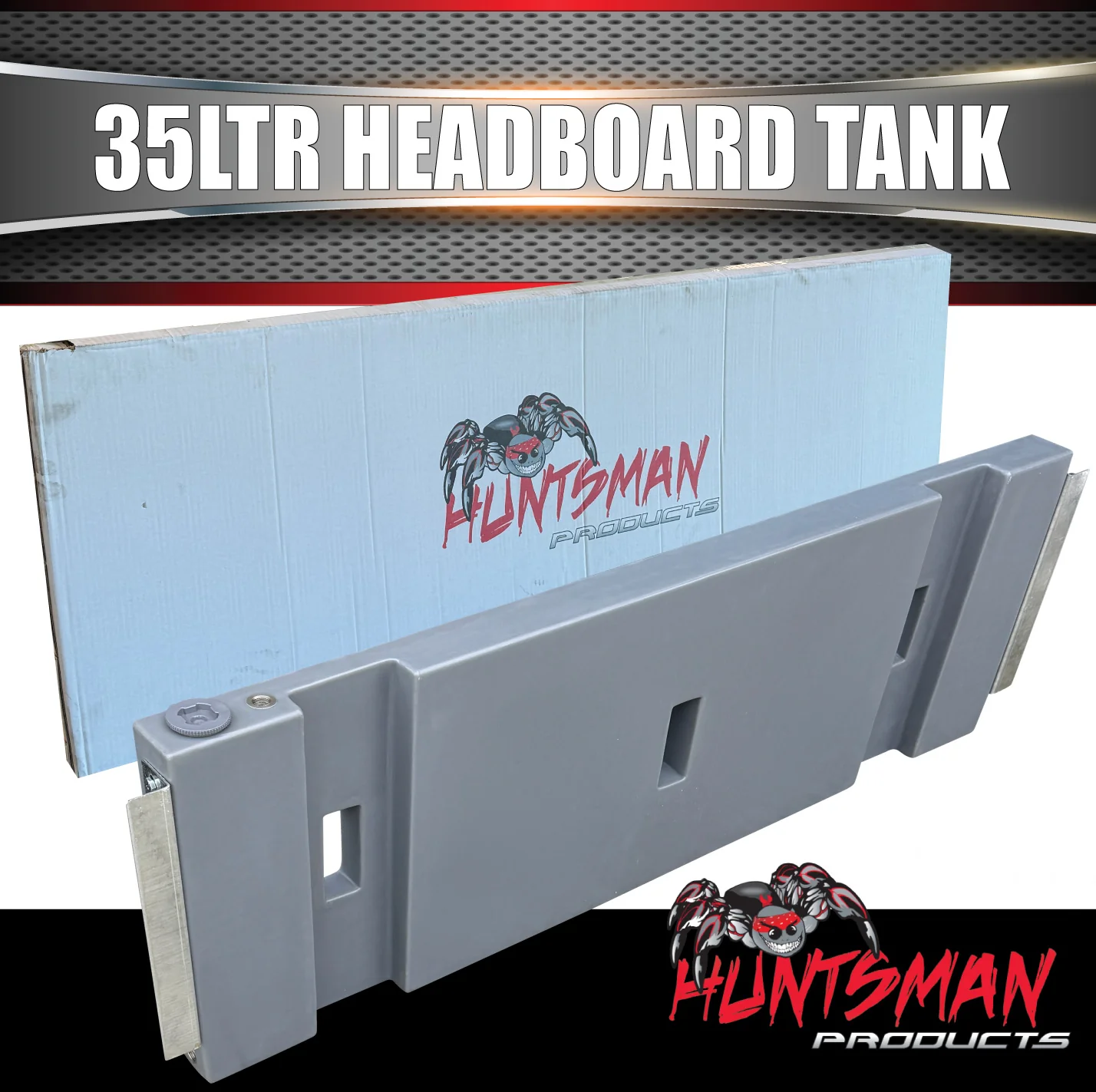 35 Litre Headboard Water Tank + Mount Kit, Food Grade LDPE Plastic 4wd Ute 4x4 Tank - Image 4