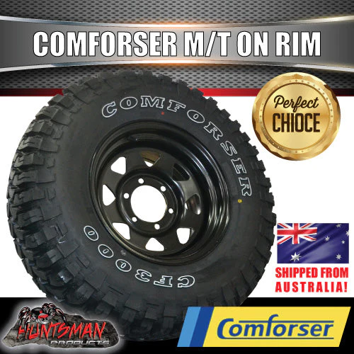 35x12.5R15 L/T Comforser Mud tyre on 15" black steel rim. 35 12.5 15 - Image 3