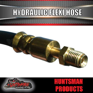 3x TRAILER HYDRAULIC RUBBER FLEXI BRAKE HOSE. 305MM. MALE / MALE. - Image 2