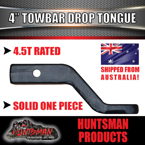 4" DROP FORGED TOWBAR TONGUE TO SUIT 70MM 4500KG RATED TOW BALL. - Image 3