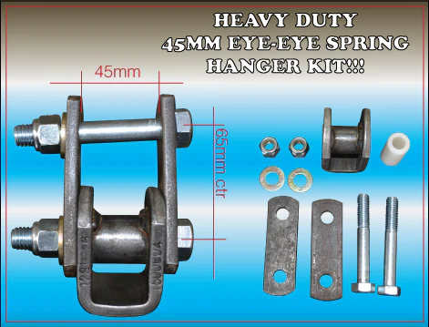 45mm EYE TO EYE TRAILER LEAF SPRING HANGER KIT - Image 3