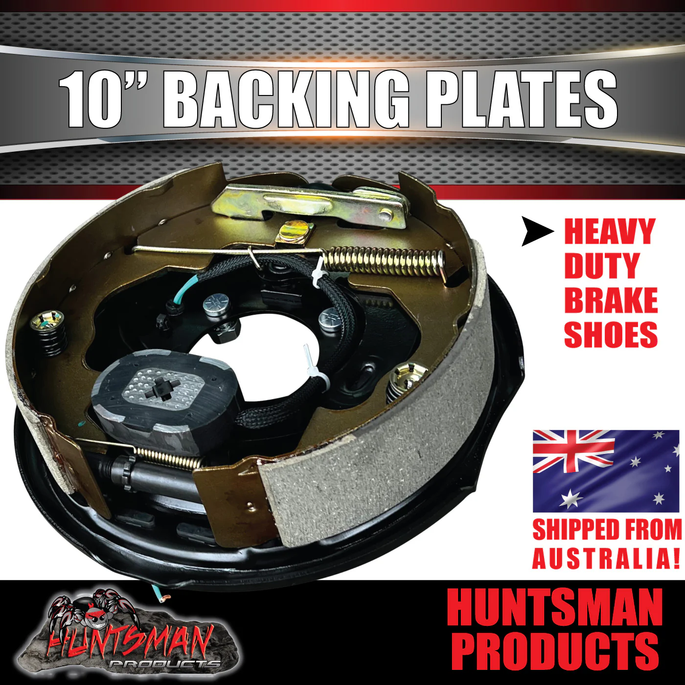 4x 10" Trailer Caravan Electric Brake Backing Plates. Quality Strong Magnets - Image 5