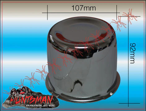 4x Chrome Trailer Caravan Wheel Caps Fit 108-115mm Centre Bore 4x4 Size Rims - Image 3