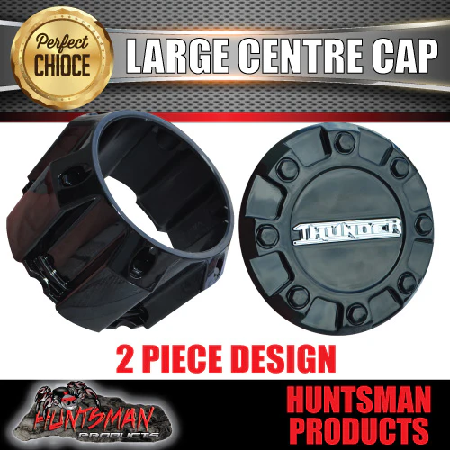 4x Thunder Wheels 90mm 6 Stud Centre Cap. 2 piece. Wheel nut Locating - Image 4