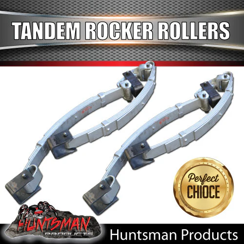 5 Leaf Trailer Caravan 2500Kg Dacromet Rocker Roller Springs & High Tensile U Bolt Kit.  7mm Thick Springs! - Image 3
