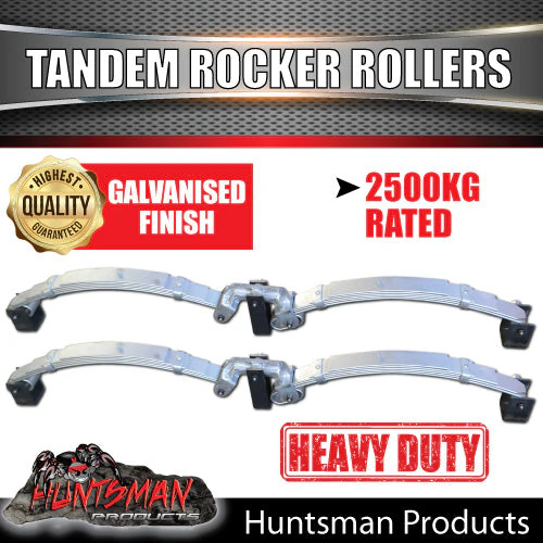 5 Leaf Trailer Caravan 2500Kg Dacromet Rocker Roller Springs & High Tensile U Bolt Kit.  7mm Thick Springs! - Image 4