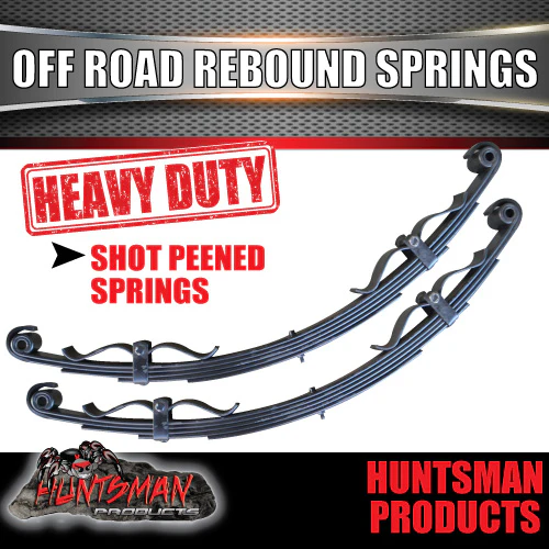 5 Leaf Off Road Camper Caravan Trailer spring Set 1200Kg with Rebound Straps. - Image 3
