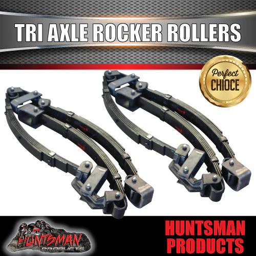 5 Leaf 3750kg Tri Axle Rocker Roller Trailer Spring Set.  7mm Thick Springs! - Image 2