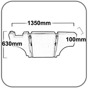 50 LITRE SLIMLINE DIESEL TANK WITH MOUNT KIT.  DPRV50-MK - Image 3