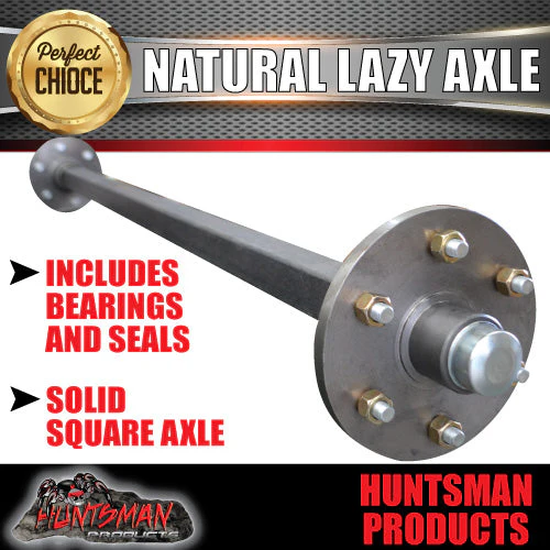 50mm square 2000Kg Lazy 5 or 6 Stud Landcruiser Pattern Trailer Caravan Axle - Image 5