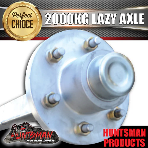50mm square 2000Kg Trailer Caravan Lazy 5 or 6 Stud Landcruiser Stud Pattern Solid Axle - Image 4