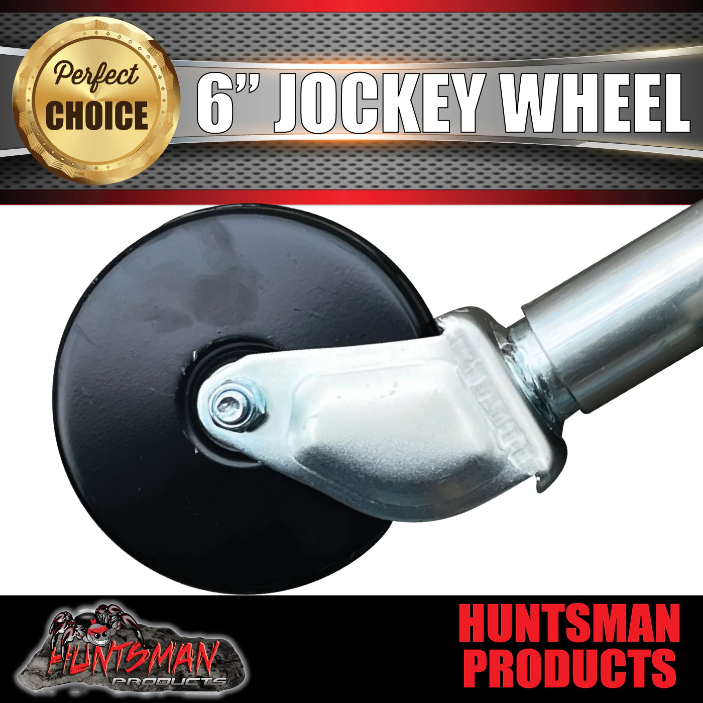 545Kg Caravan Trailer 6" Swing Up Side Wind Jockey Wheel & Mount kit. Steel Wheel - Image 2