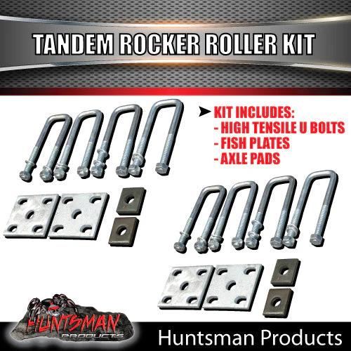 6 Leaf 3000Kg Trailer Caravan Rocker Roller Spring Set & High Tensile U bolt Kit. 7mm Thick Springs! - Image 4