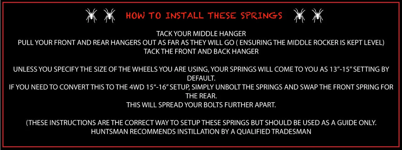 6 Leaf 3000Kg Trailer Caravan Rocker Roller Spring Set & High Tensile U bolt Kit. 7mm Thick Springs! - Image 7