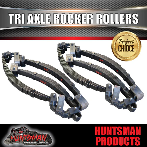 6 Leaf 4500kg Tri Axle Rocker Roller Trailer Spring Set.  7mm Thick Springs! - Image 2