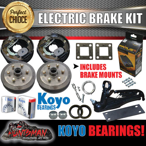 6 Stud 10" Trailer Electric Brake & Coupling Kit & IQ Controller. KOYO Bearings - Image 2