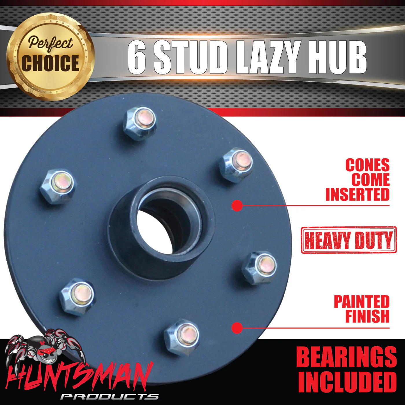 2x 6 Stud 6/139.7 PCD Trailer Caravan Hubs Suit Landcruiser Pattern & LM Bearing Kits - Image 3