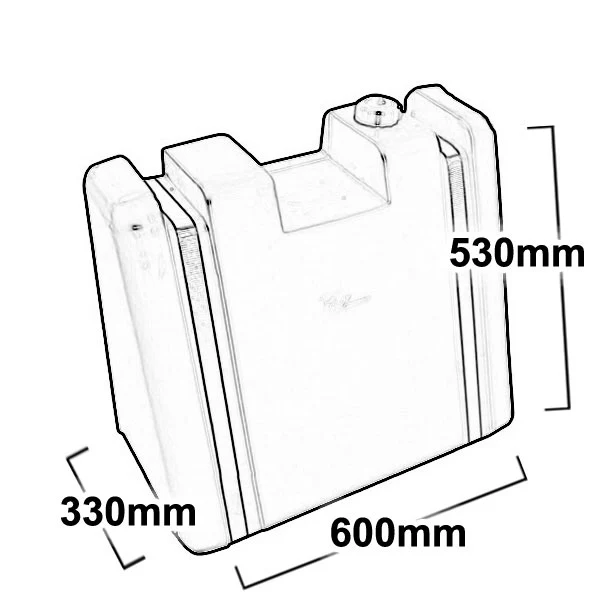 60 LITRE UPRIGHT WATER TANK WITH 12V PUMP.  PRV60-P - Image 2