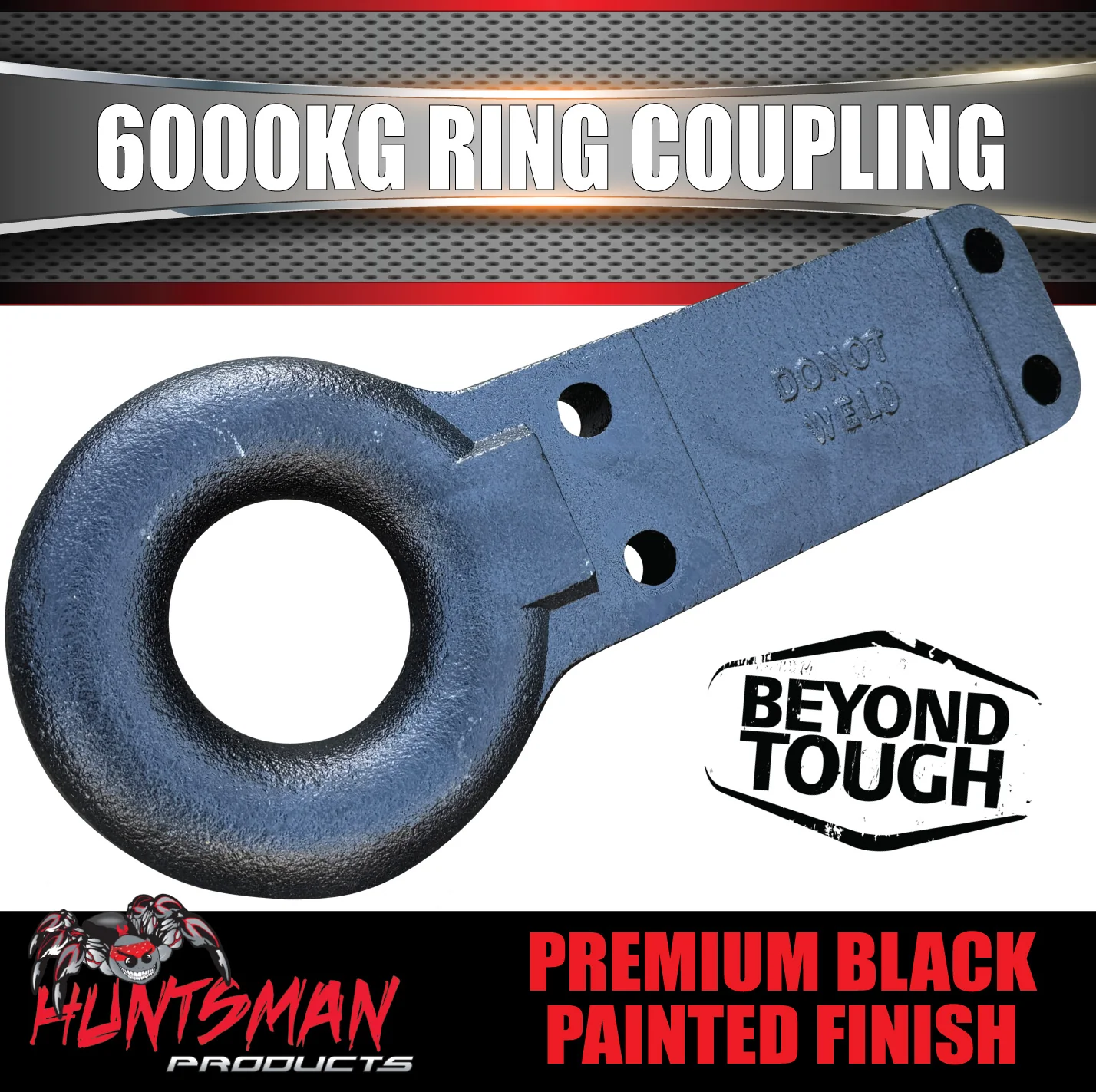 6000kg Trailer Ring Coupling & Handbrake Kit Suit Pintle Hook 3". Black E Coat - Image 4