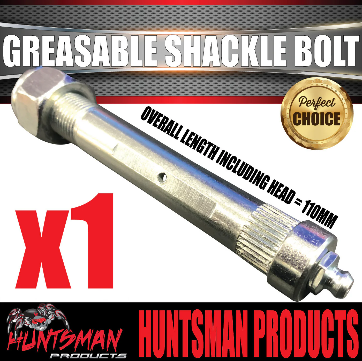60mm Eye to Eye Trailer Shackle Spring Hanger Kit. High Tensile Greasable Bolts - Image 3