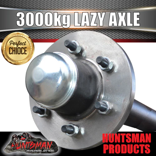 65mm Round 3000Kg Lazy 6 or 5 Stud Landcruiser Stud Pattern Trailer Caravan Solid Axle - Image 3