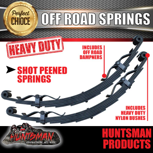 7 Leaf Off Road Camper Caravan Trailer spring Set 1600Kg with Rebound Straps. - Image 4