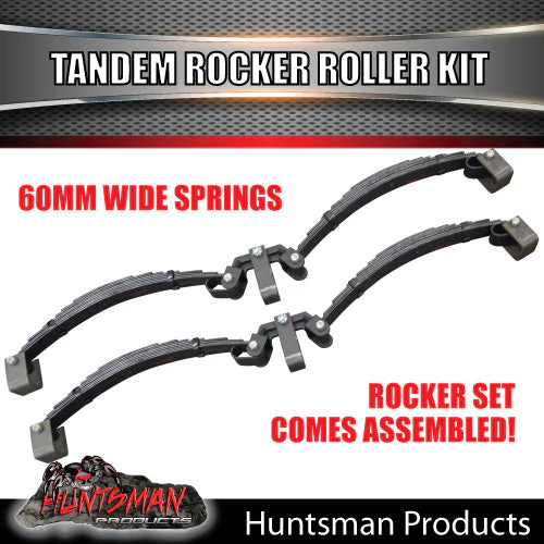 7 Leaf 3500Kg Trailer Caravan Rocker Roller Spring Set & High Tensile U bolt Kit. 7mm Thick Springs! - Image 3