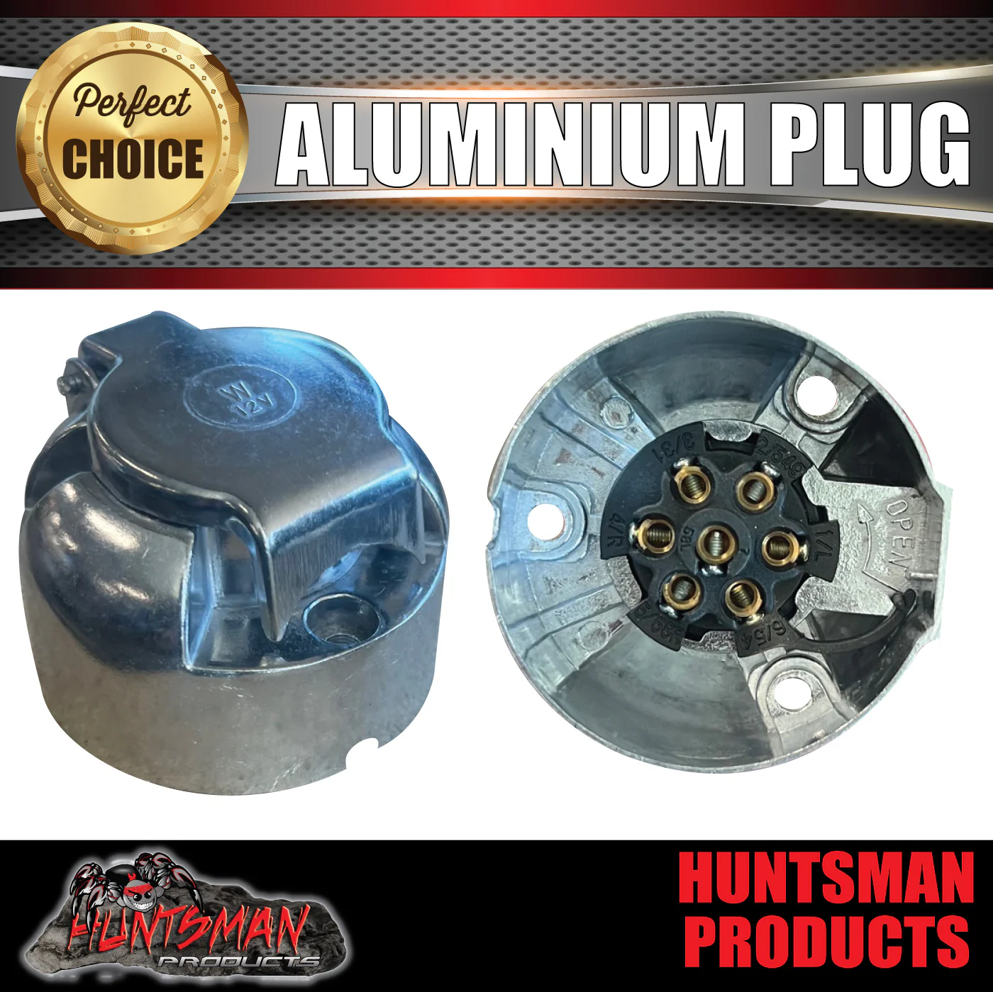 7 Pin Female Aluminium Trailer Plug. - Image 2