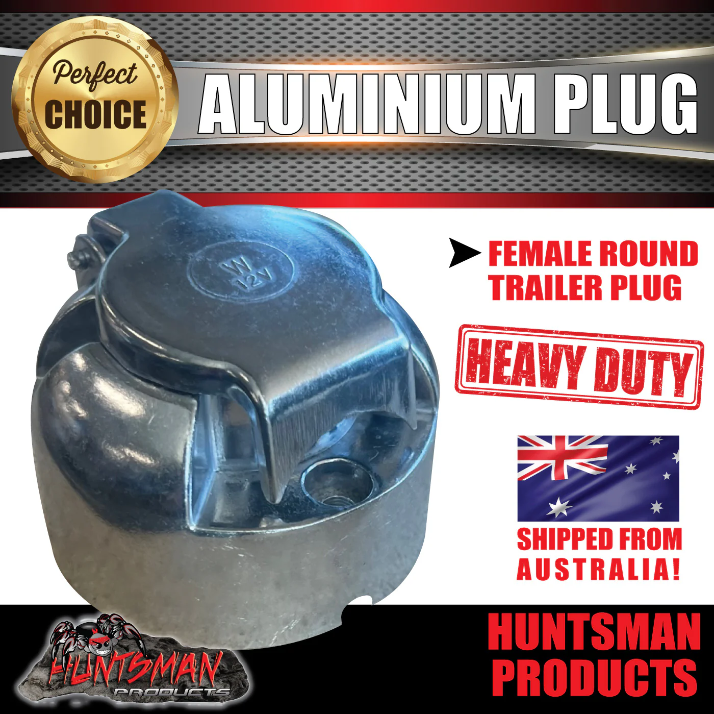 7 Pin Female Aluminium Trailer Plug. - Image 3