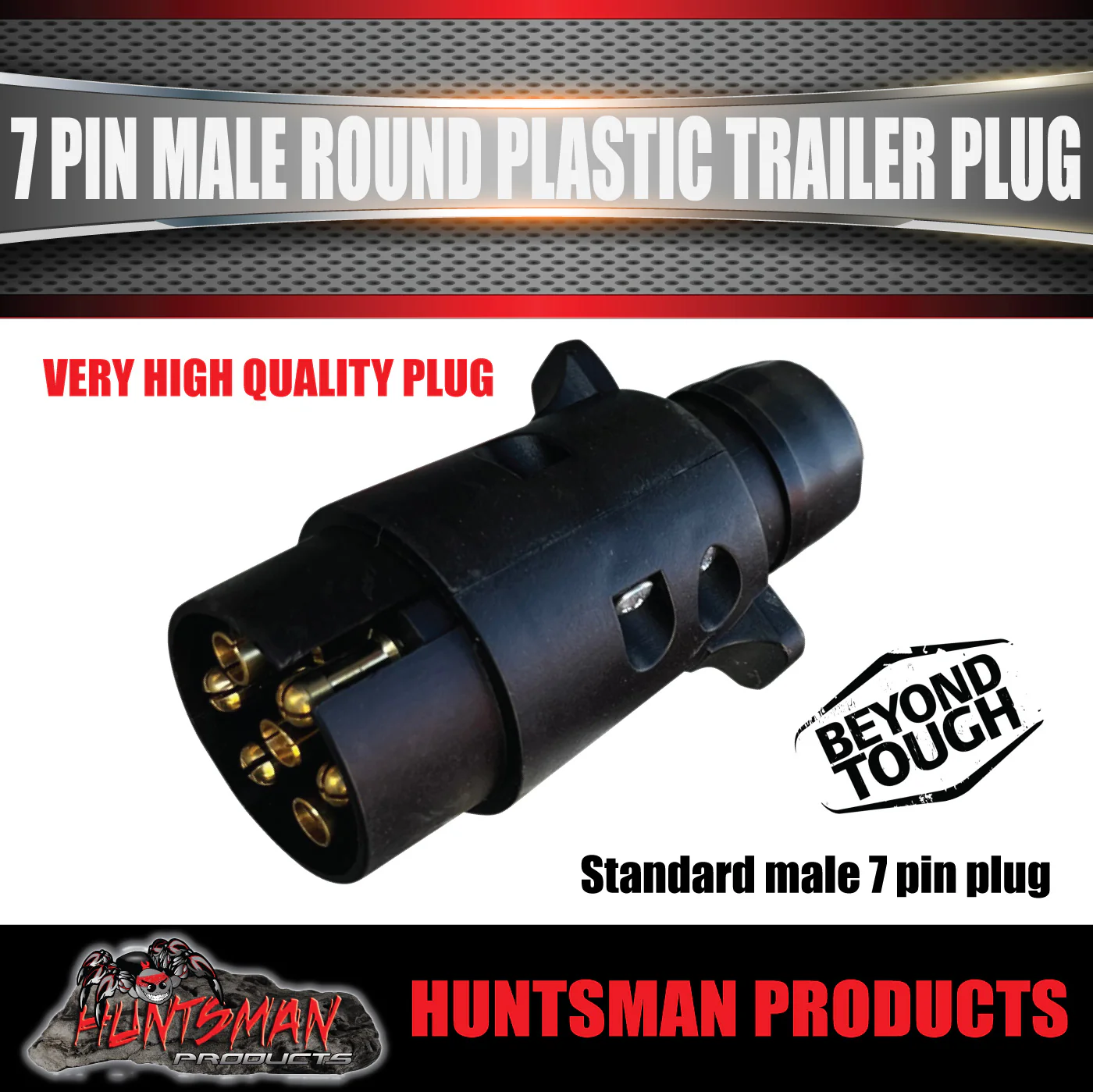 7 Pin Male & Female Plastic Round Trailer Caravan Plugs - Image 4
