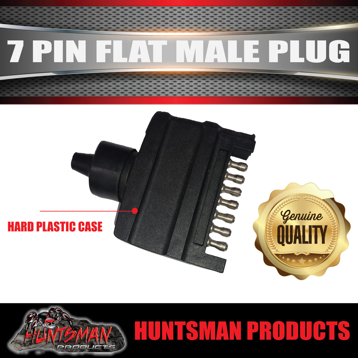 7 PIN MALE PLASTIC FLAT TRAILER PLUG . - Image 2