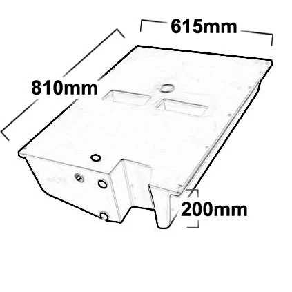 70 LITRE UNDERBODY DIESEL TANK.  DPRV70 - Image 3