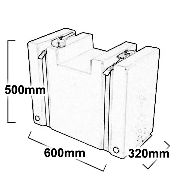 75 LITRE UPRIGHT DIESEL TANK.   DPRV75 - Image 2