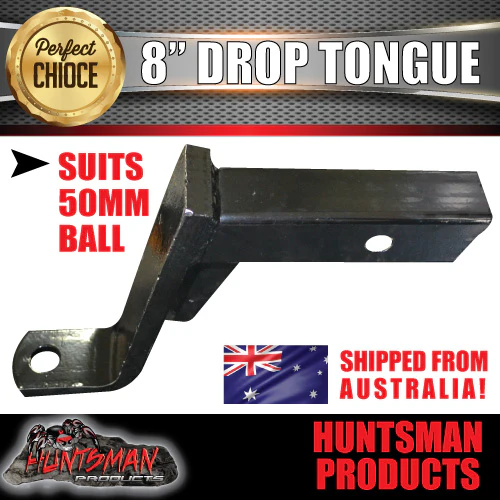 8" DROP OR RISE TOWBAR TONGUE BALL HITCH. SUIT HAYMAN REECE, ARB TJM. - Image 3