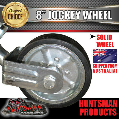 8" Trailer Caravan Swing Up Jockey Wheel & 100x50mm U bolts.  750Kg Ball Rated - Image 6