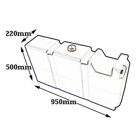 80 LITRE LONG WATER TANK.  FOR CARAVAN, UTE, 4WD, TRAILER.  PRV80L - Image 2