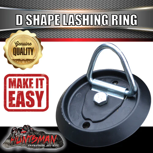 8X Lashing D Ring Tie Down Point & Plastic Guard For Truck Trailer Ute - Image 3