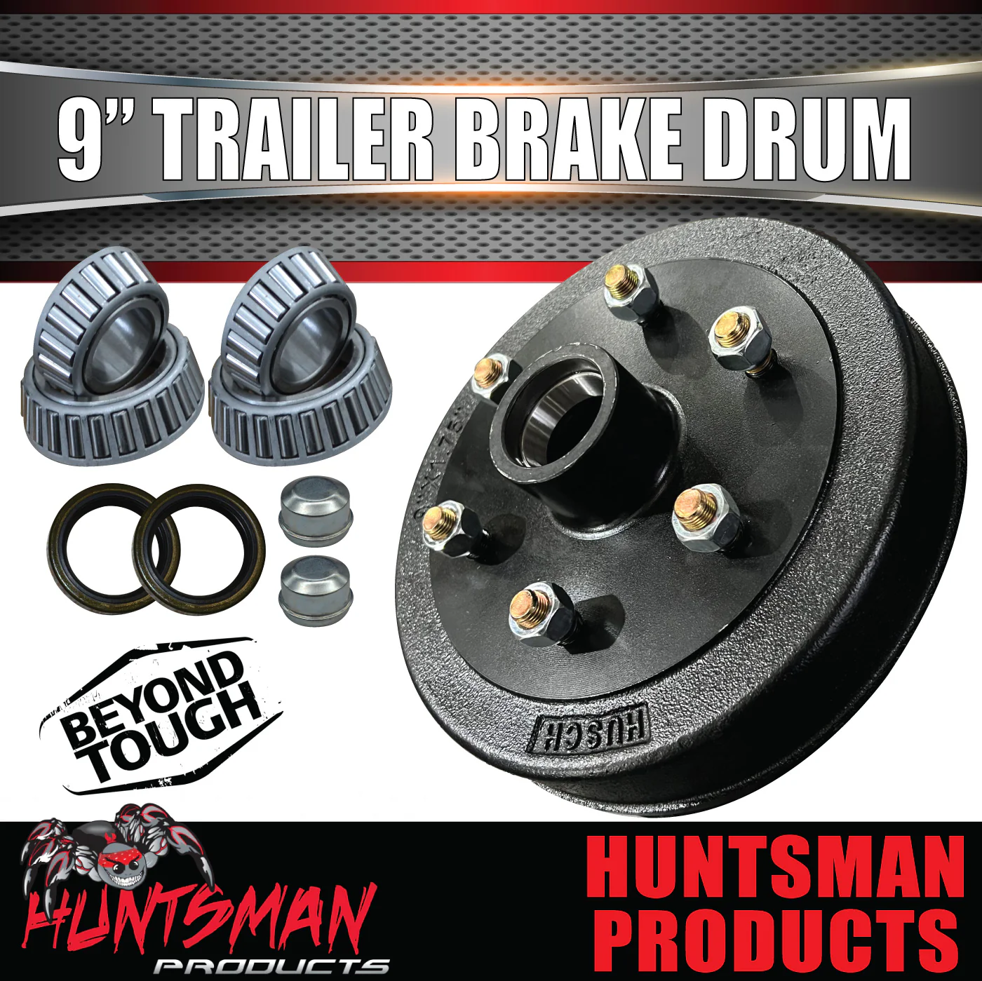 2X Trailer 9" Drums Suit 6 Stud Landcruiser. 6/139.7 PCD & S/L Bearing - Image 6