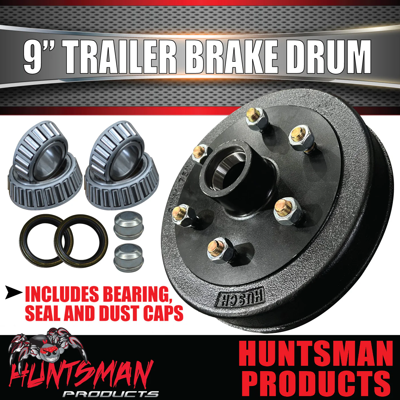 2X Trailer 9" Drums Suit 6 Stud Landcruiser. 6/139.7 PCD & S/L Bearing - Image 7
