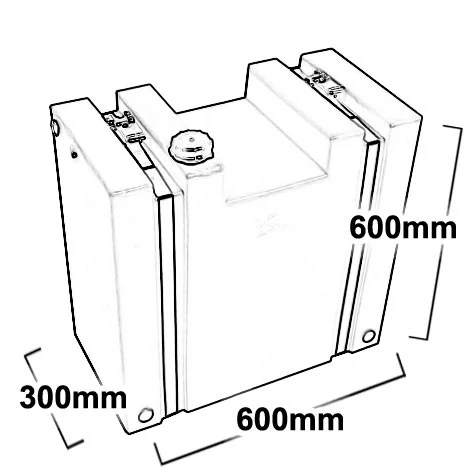 90 LITRE UPRIGHT DIESEL TANK WITH MOUNT KIT.  DPRV90-MK - Image 5