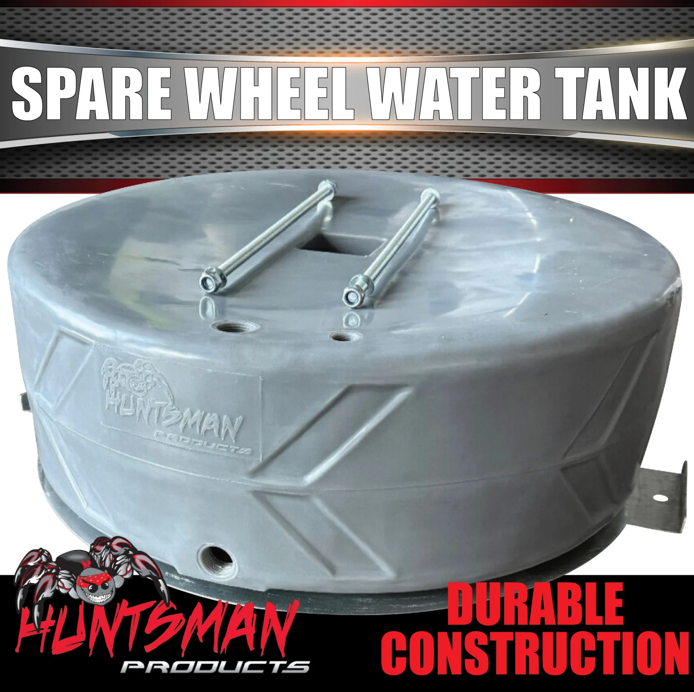 95 Litre Spare Wheel Well Water Tank For Under Vehicle + Mount Kit 750mm x 250mm - Image 4