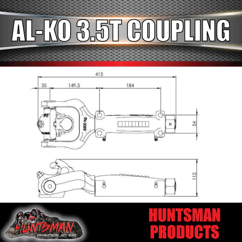 Alko Off Road 3500Kg Fixed Head Electric Brake Trailer Caravan Coupling Kit. 619350 - Image 6