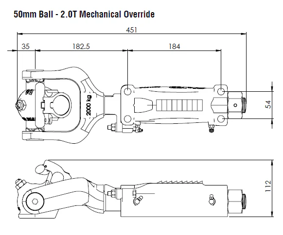 Alko Trailer Caravan Override Off Road 2000Kg Ball Coupling for Mechanical Hydraulic Brakes - Image 6