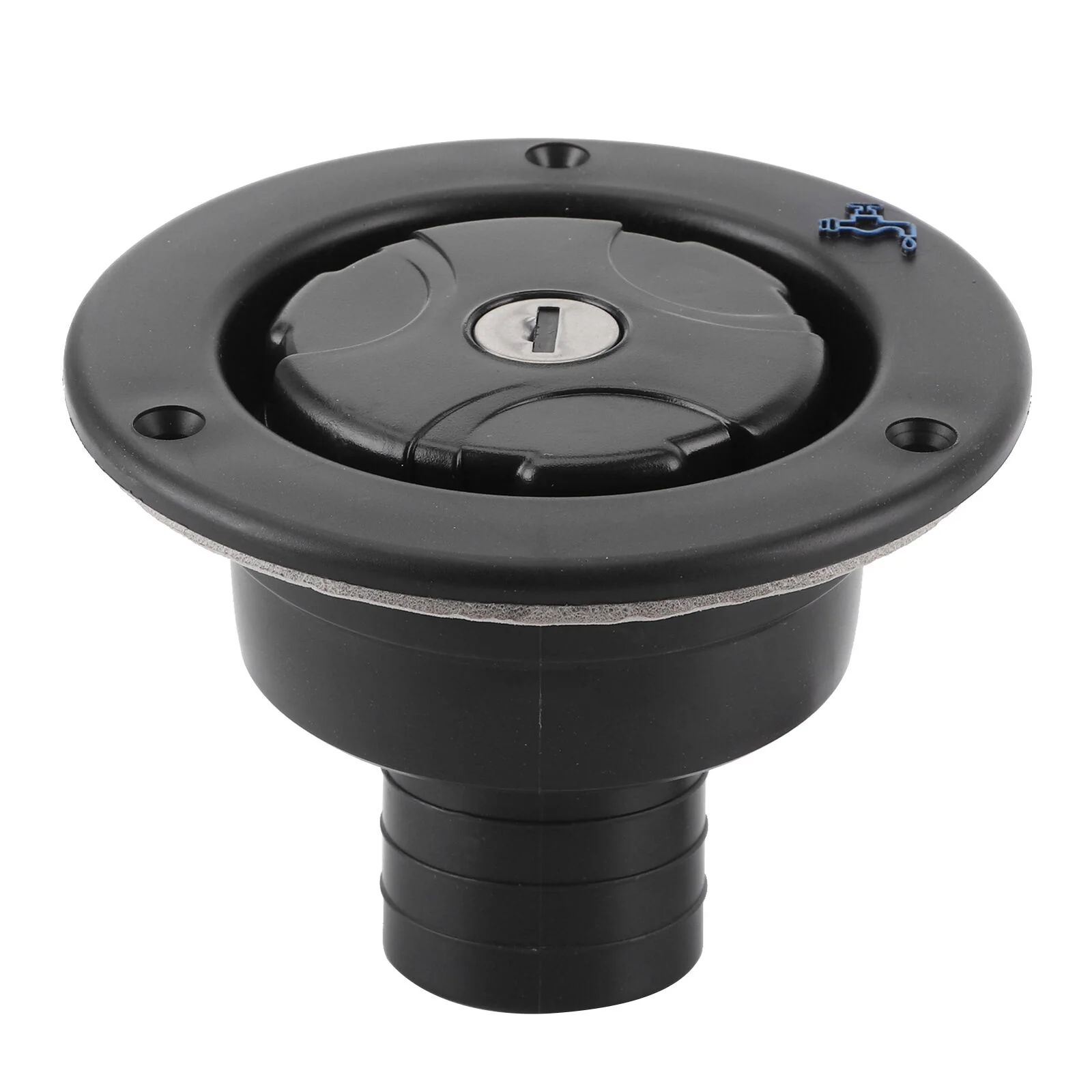 Black Seaflo Lockable Caravan Camper Trailer Water Tank Side Filler Cap Inlet - Image 3