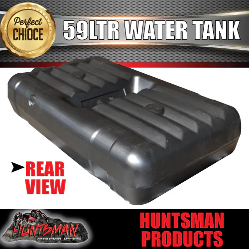 Caravan Camper Trailer Boat 59 Litre Underbody Water Tank & Fittings. HDPE grade Plastic - Image 4