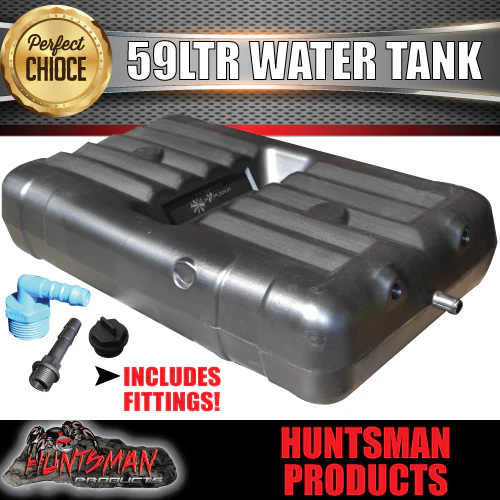 Caravan Camper Trailer Boat 59 Litre Underbody Water Tank & Fittings. HDPE grade Plastic - Image 6