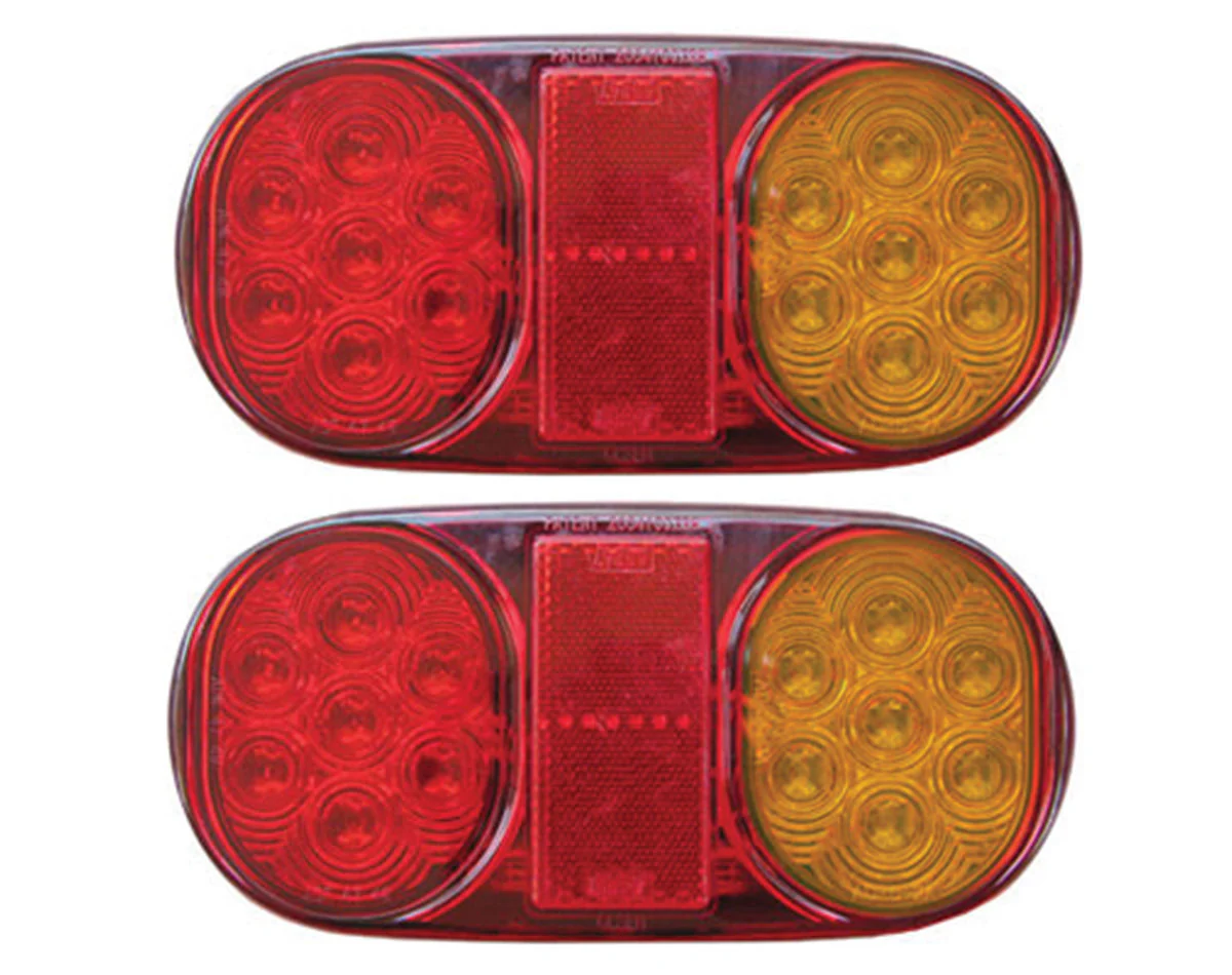 Boat Trailer Submersible Rear Combination LED Lights. Stop Tail Ref 162x80mm - Image 3